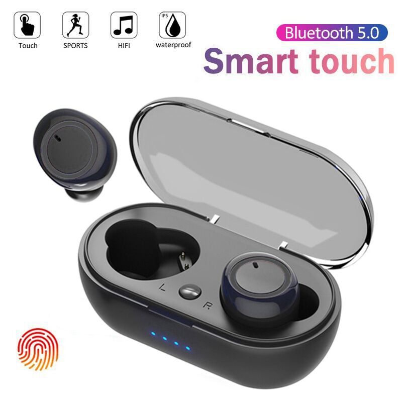 Original TWS Y50 Fone Bluetooth Headphones Sports Outdoor Wireless Earphones Touch Control Headset with Charging Box Y50 Earbuds